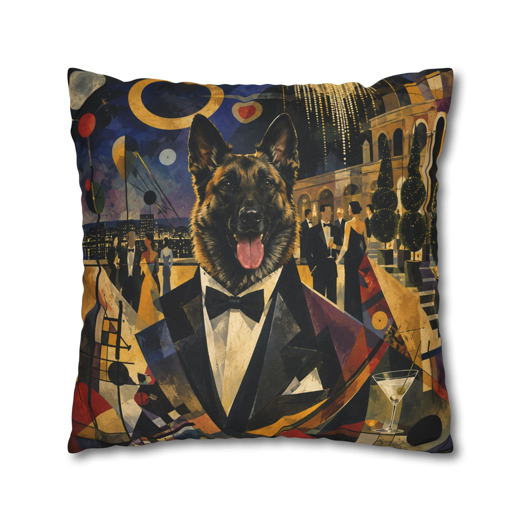 Pop Art Dog Pillowcase — Colorful German Shepherd Throw Pillow Cover