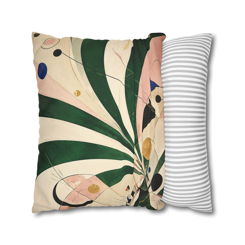 Abstract Basset Hound Decorative Pillowcase — Modern Geometric Dog Art Cushion Cover