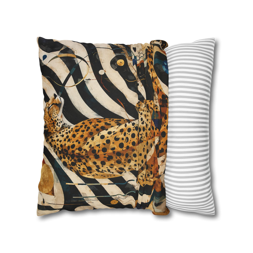 Leopard Art Pillowcase — Abstract Zebra-Stripe Decorative Cushion Cover
