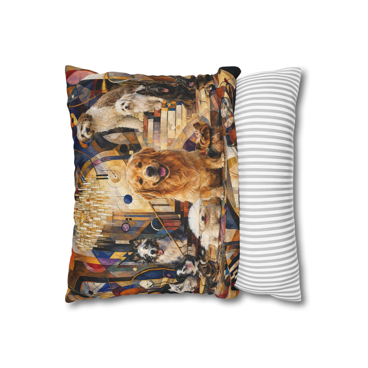 Bichon Frise Dinner Party Decorative Pillowcase
