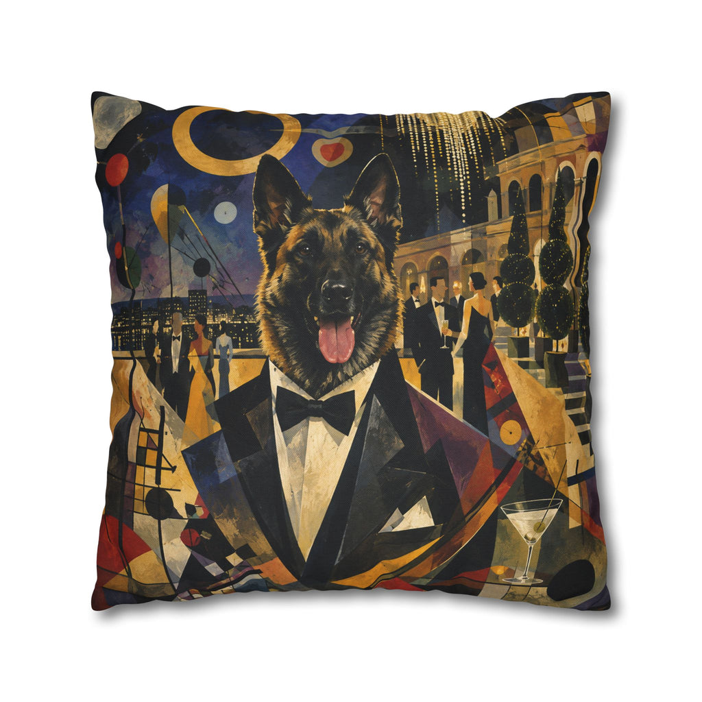 Pop Art Dog Pillowcase — Colorful German Shepherd Throw Pillow Cover