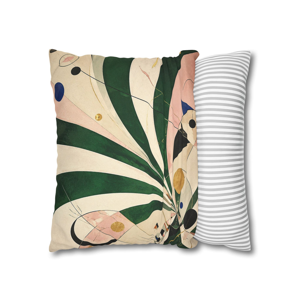 Abstract Basset Hound Decorative Pillowcase — Modern Geometric Dog Art Cushion Cover