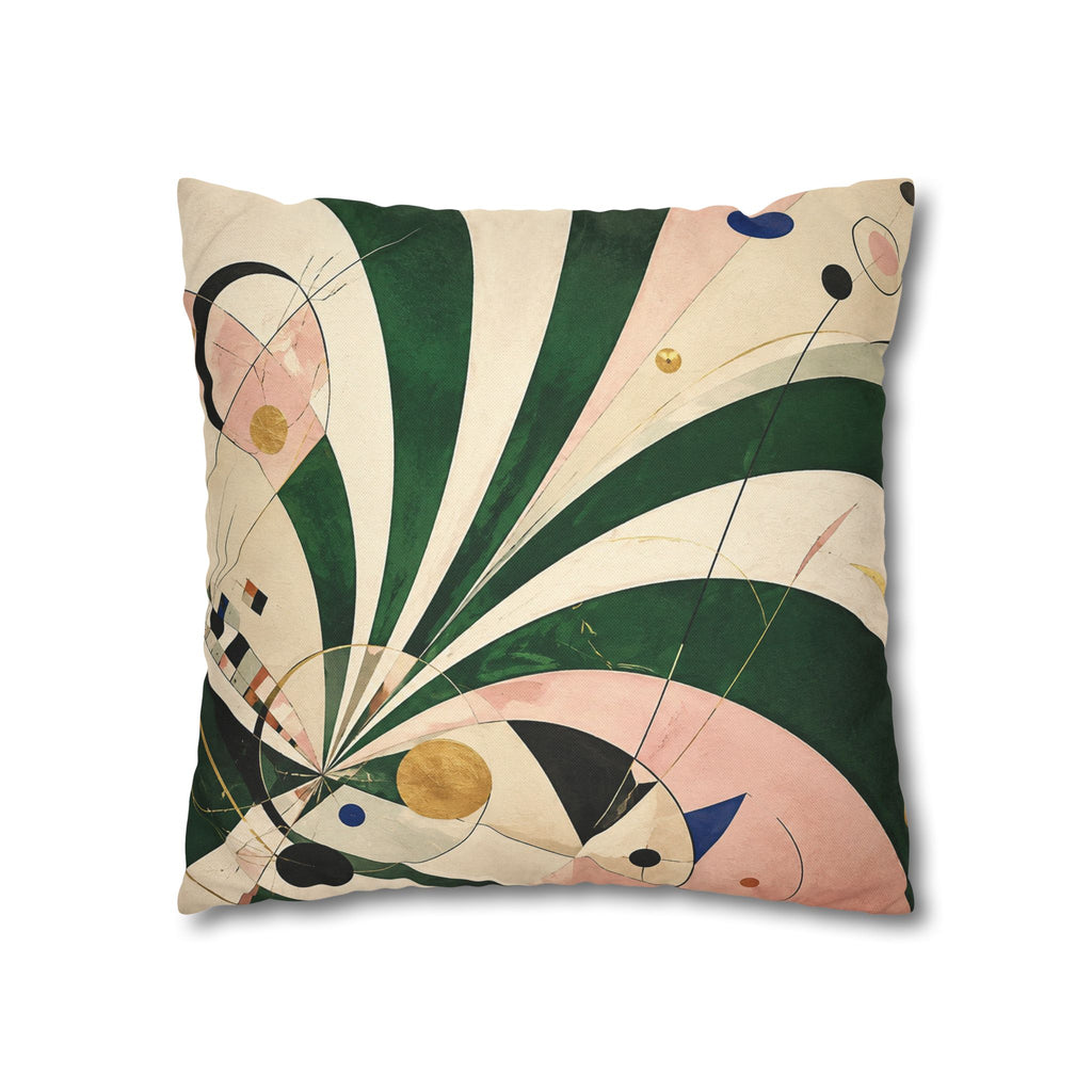 Abstract Basset Hound Decorative Pillowcase — Modern Geometric Dog Art Cushion Cover