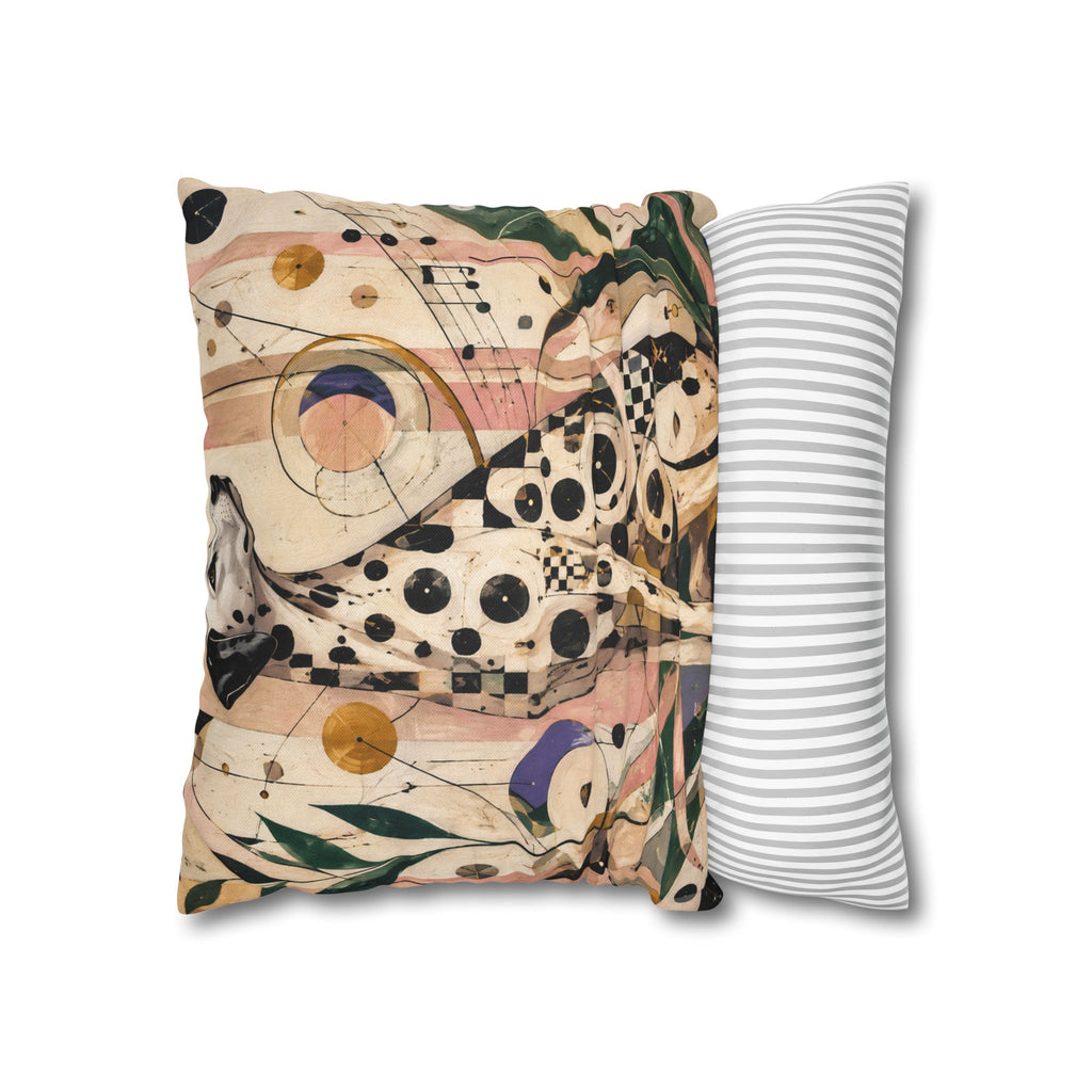 Abstract Musical Cat Decorative Pillowcase