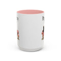 Coffee Mug — "Pay For My Life" Black Cat on Pink Couch Accent Mug