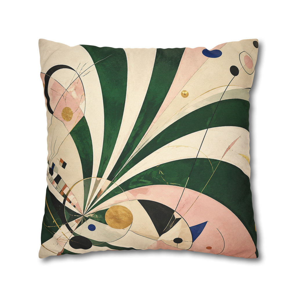 Abstract Basset Hound Decorative Pillowcase — Modern Geometric Dog Art Cushion Cover