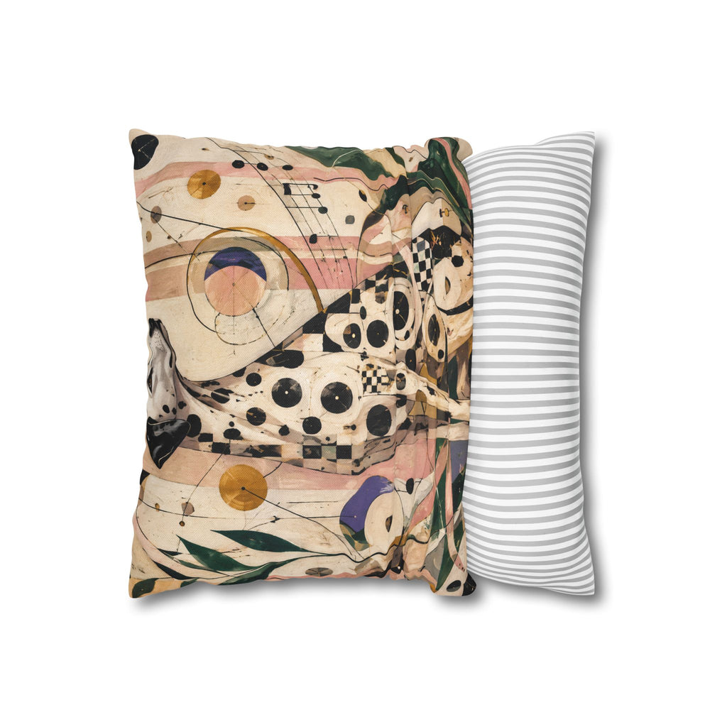 Abstract Musical Cat Decorative Pillowcase