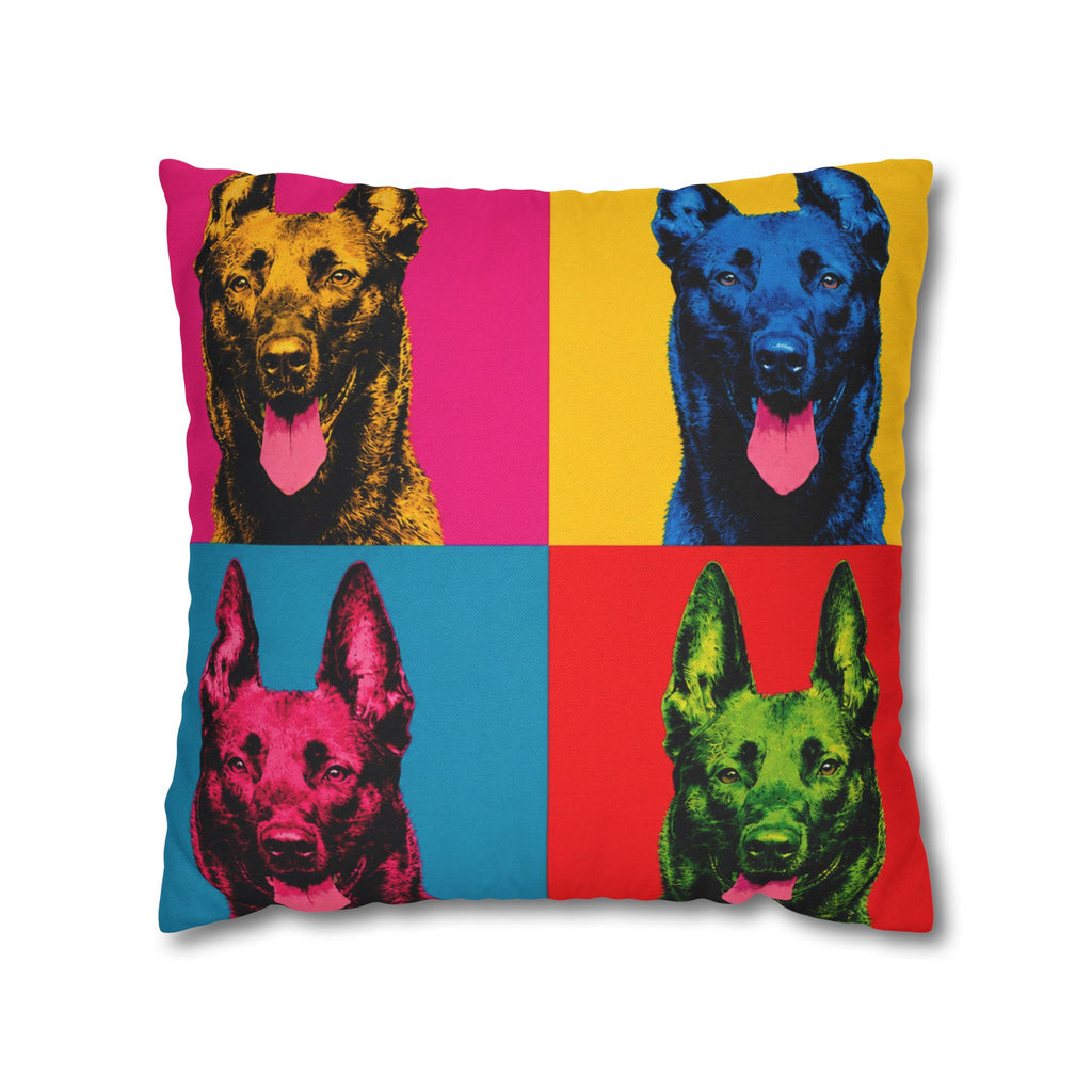 Pop Art Dog Pillowcase — Colorful German Shepherd Throw Pillow Cover