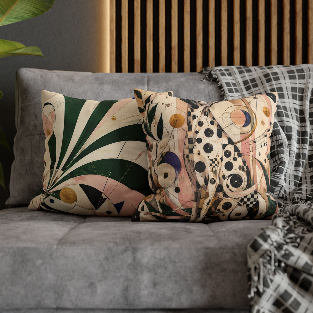Abstract Musical Cat Decorative Pillowcase