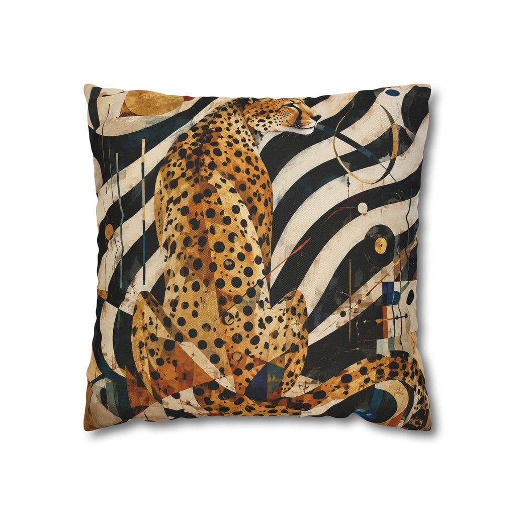 Leopard Art Pillowcase — Abstract Zebra-Stripe Decorative Cushion Cover