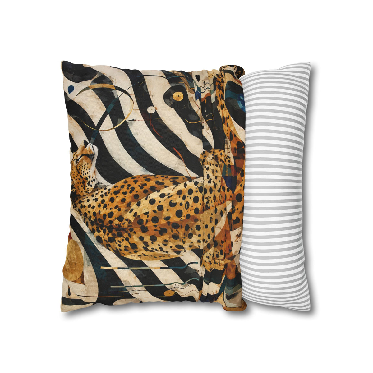Leopard Art Pillowcase — Abstract Zebra-Stripe Decorative Cushion Cover
