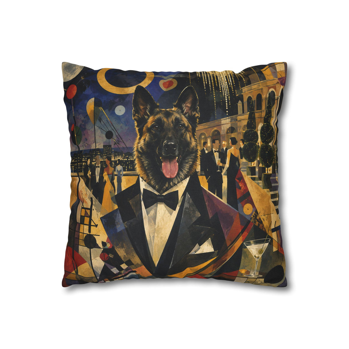 Pop Art Dog Pillowcase — Colorful German Shepherd Throw Pillow Cover