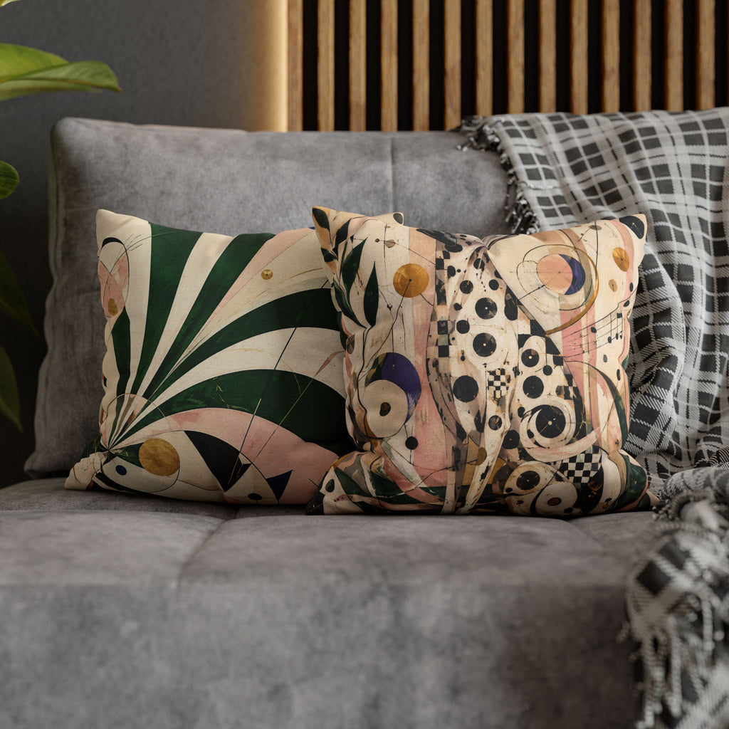 Abstract Musical Cat Decorative Pillowcase