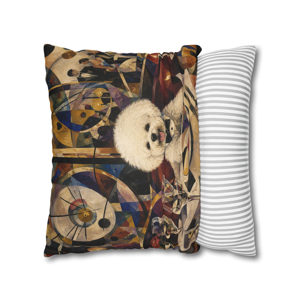 Colorful Pop Art Bichon Pillowcase - Vibrant Dog Accent Pillow