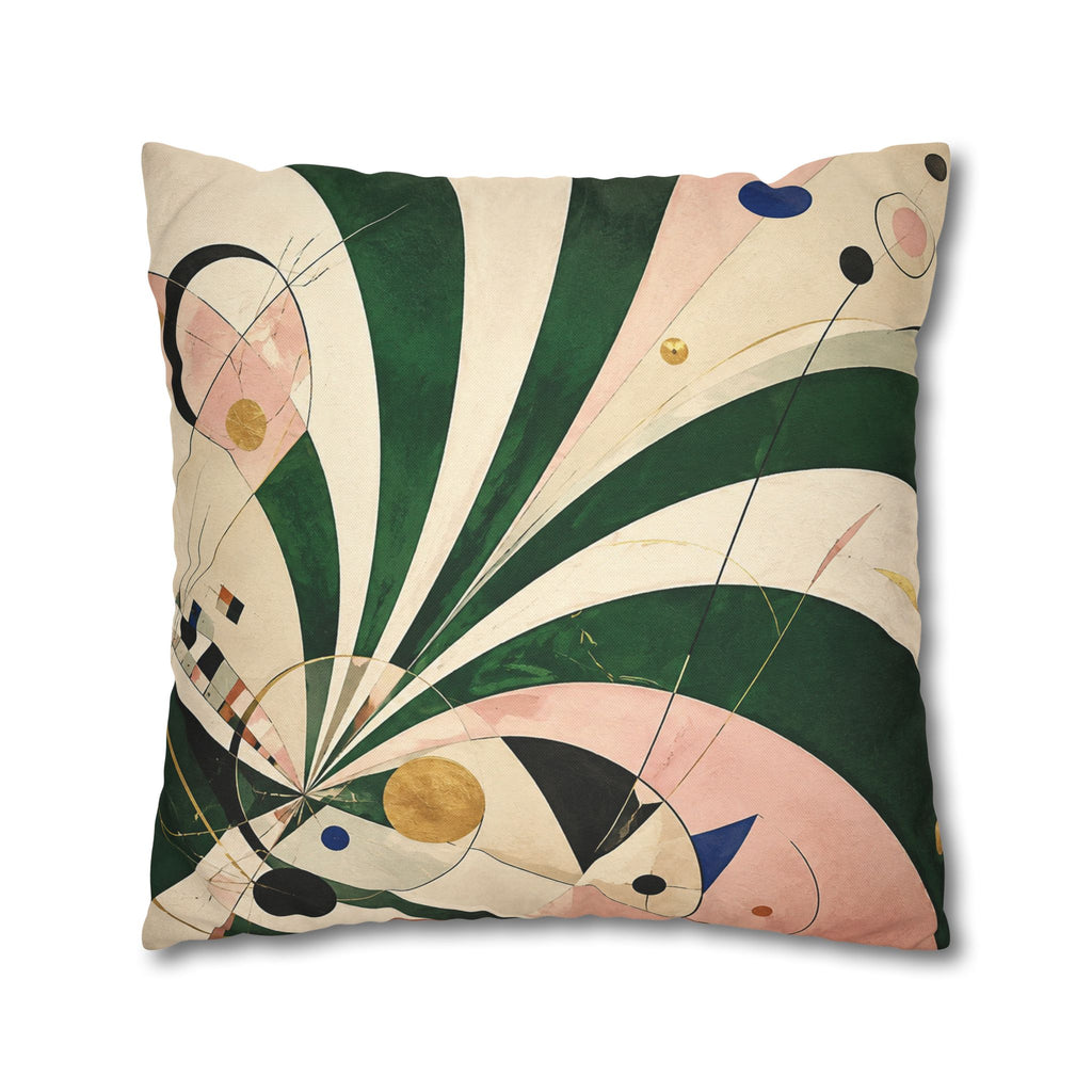 Abstract Basset Hound Decorative Pillowcase — Modern Geometric Dog Art Cushion Cover