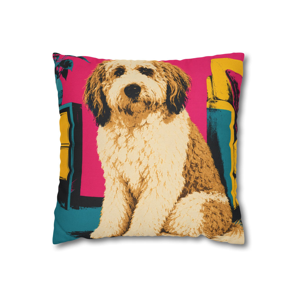 Pop Art Dog Pillowcase - Colorful Doodle Dog Decorative Throw Pillow Cover