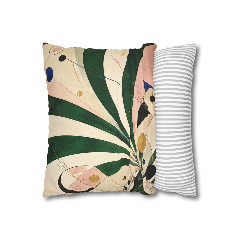Abstract Basset Hound Decorative Pillowcase — Modern Geometric Dog Art Cushion Cover