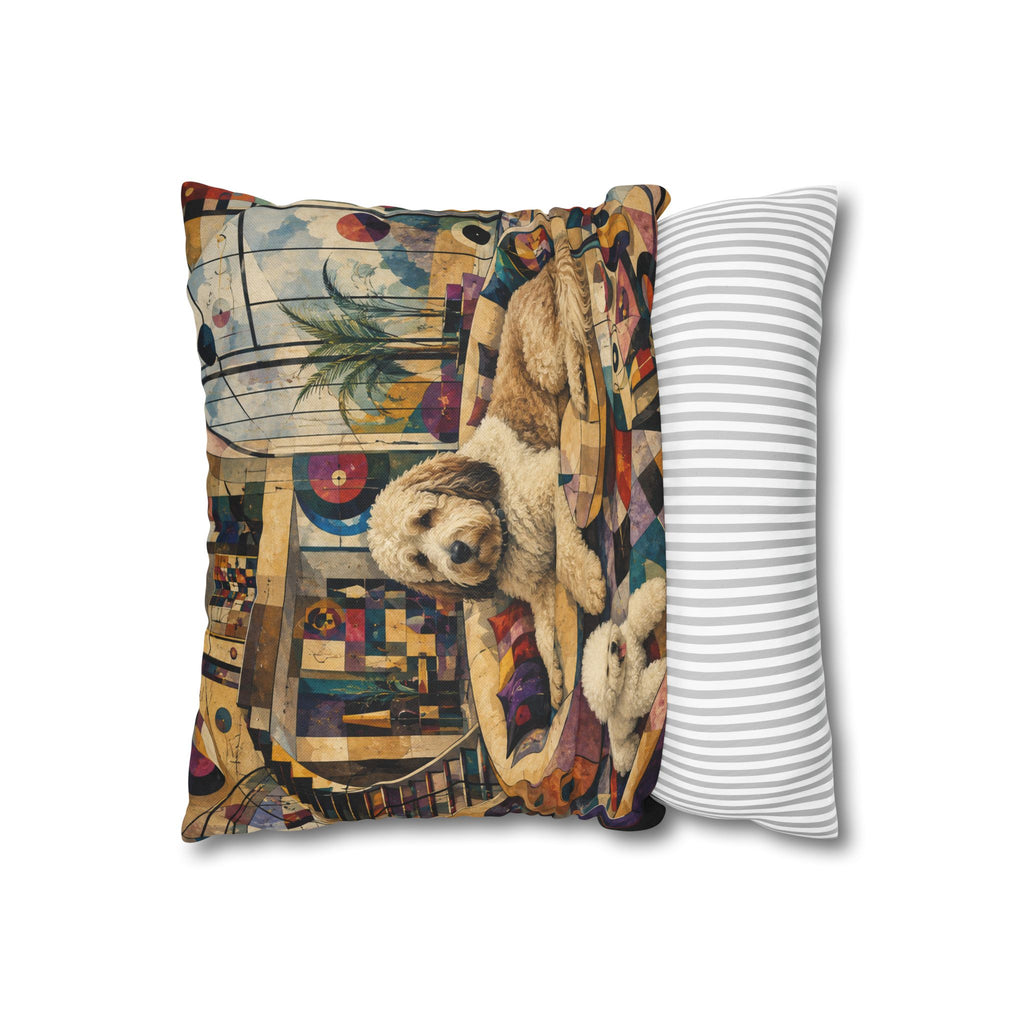 Pop Art Dog Pillowcase - Colorful Doodle Dog Decorative Throw Pillow Cover