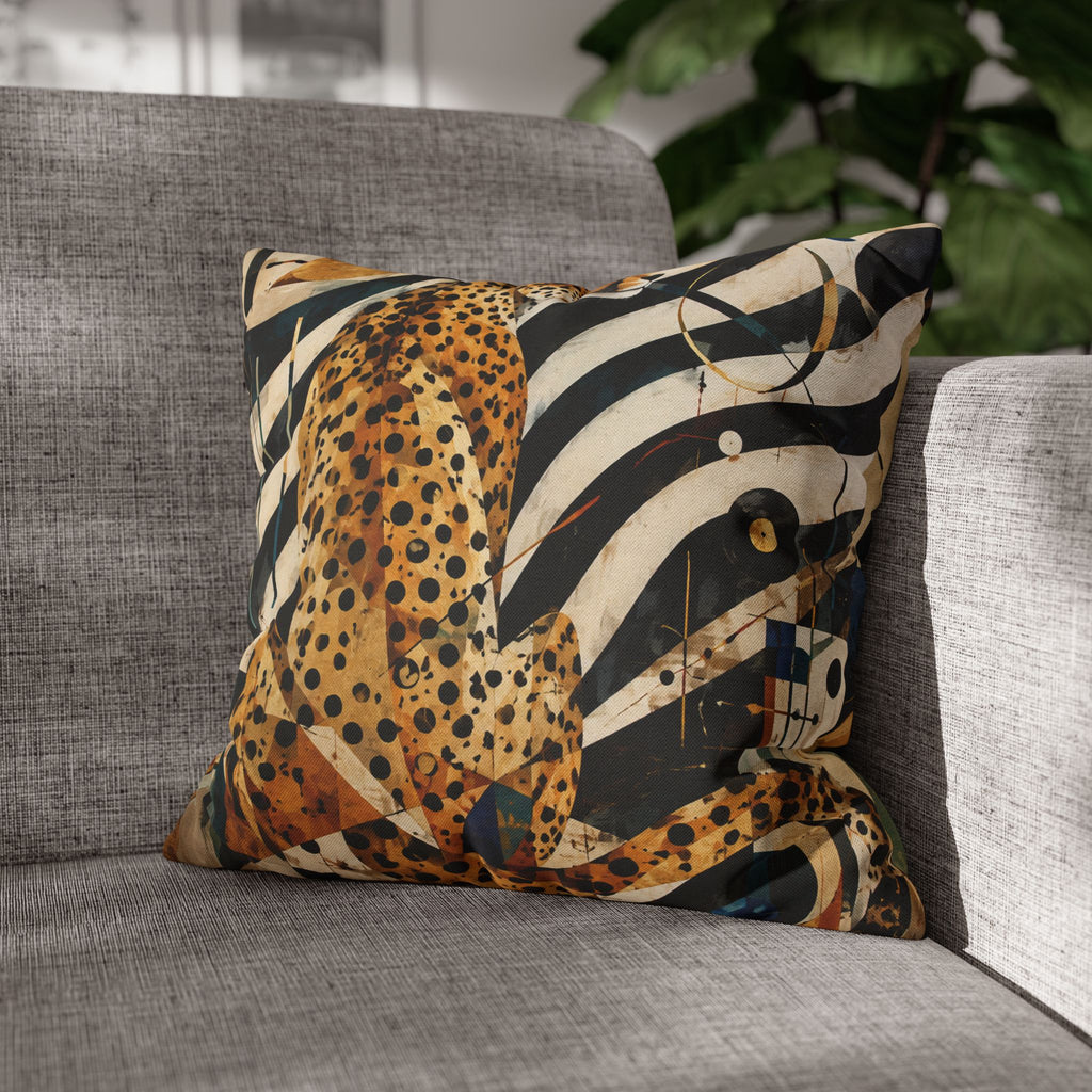 Leopard Art Pillowcase — Abstract Zebra-Stripe Decorative Cushion Cover