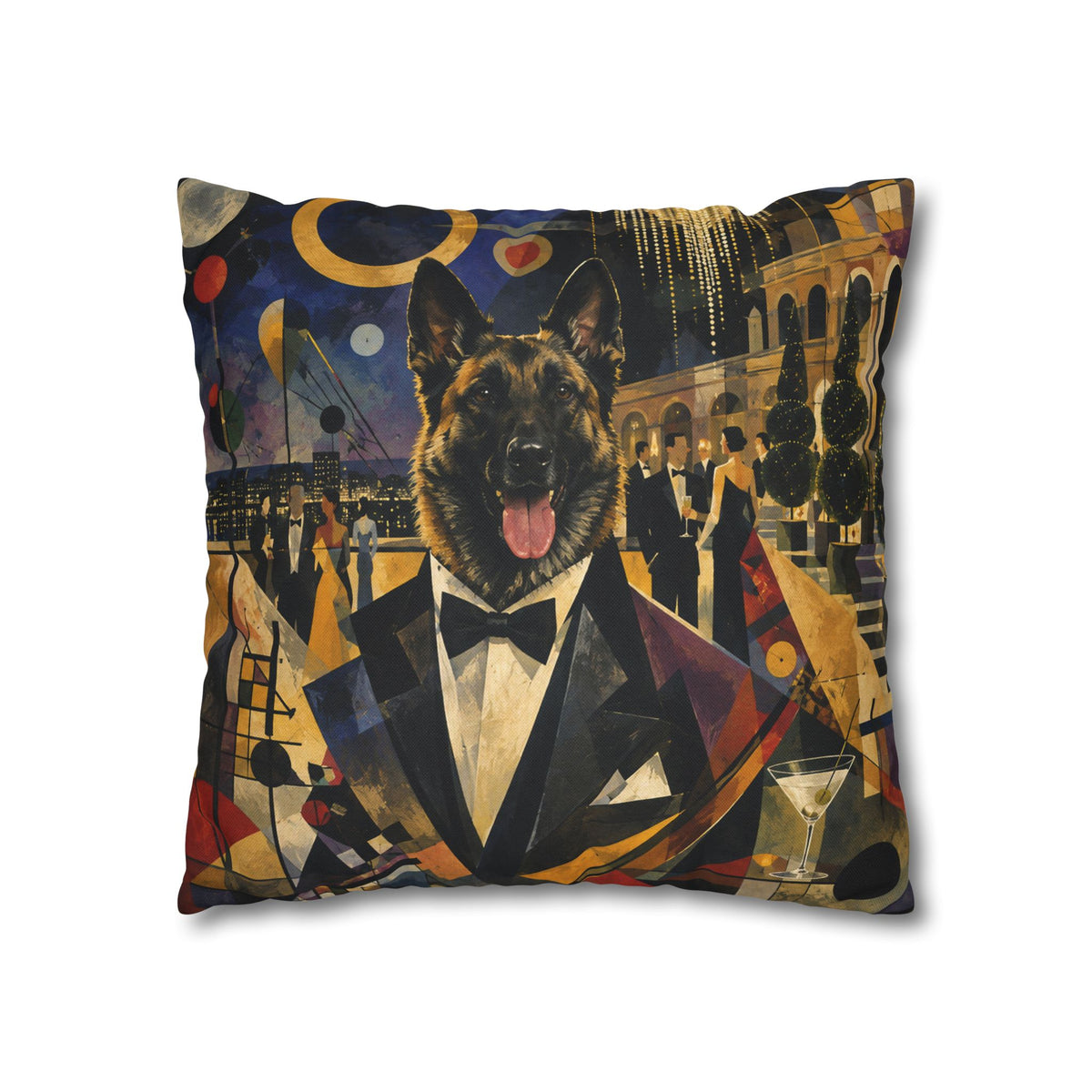 Pop Art Dog Pillowcase — Colorful German Shepherd Throw Pillow Cover
