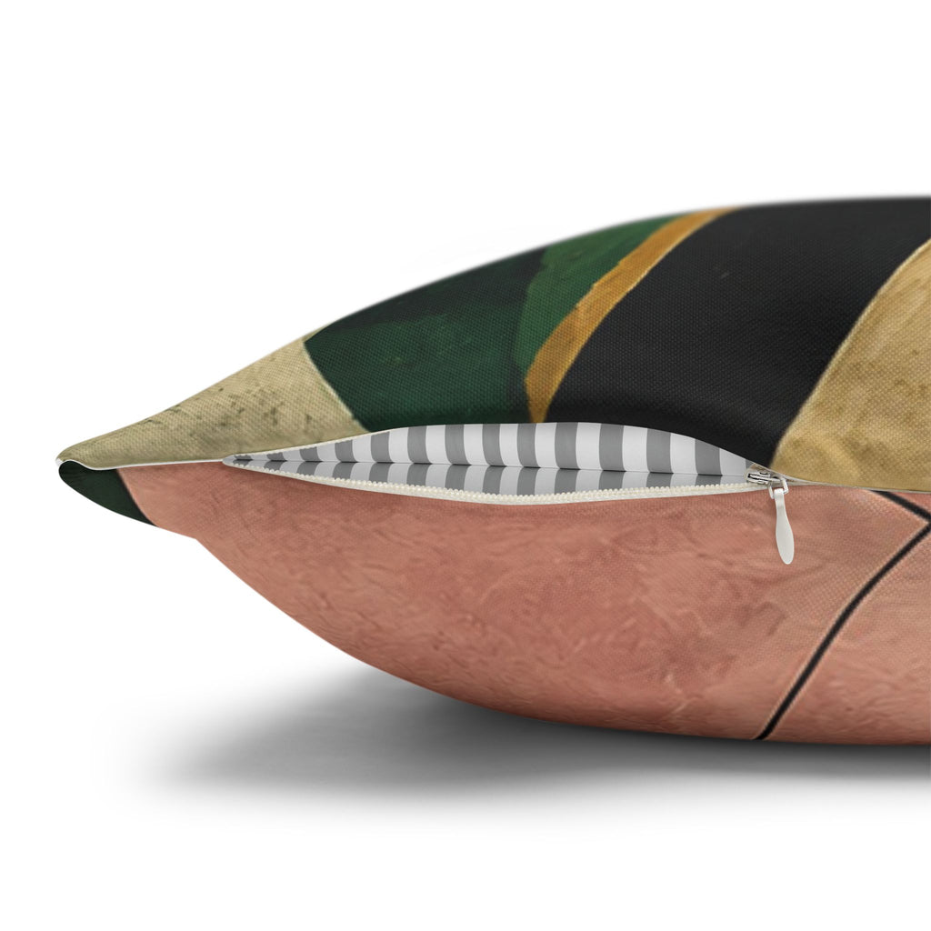 Abstract Basset Hound Decorative Pillowcase — Modern Geometric Dog Art Cushion Cover