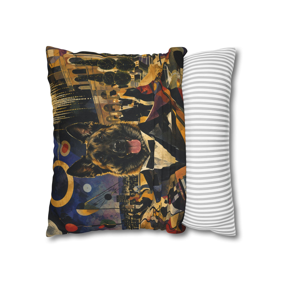Pop Art Dog Pillowcase — Colorful German Shepherd Throw Pillow Cover