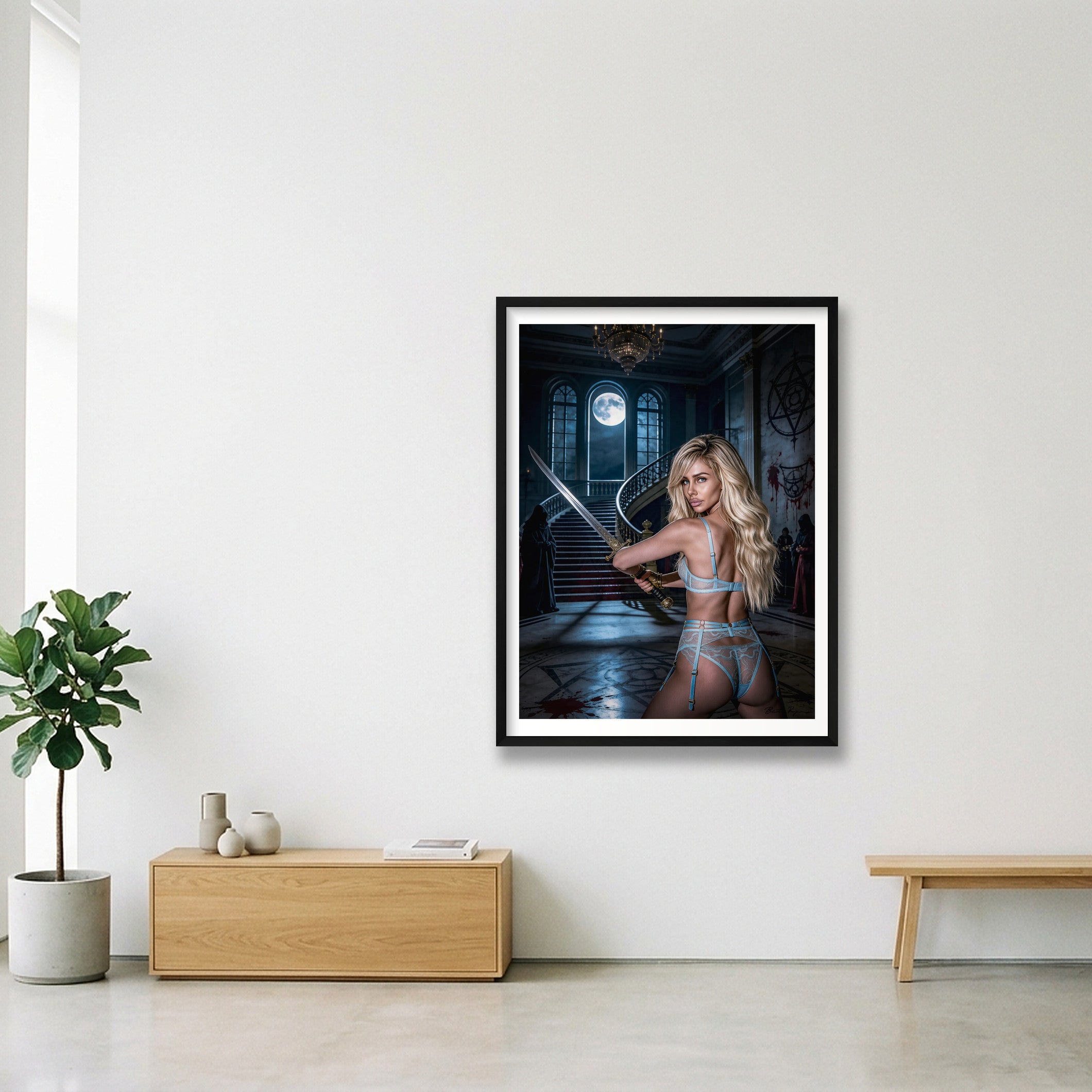 Red Magick-The Ritual — 60×80cm, 24×31" Black Frame