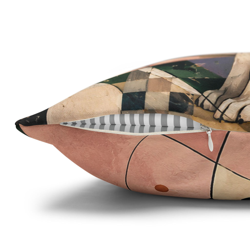 Abstract Musical Cat Decorative Pillowcase