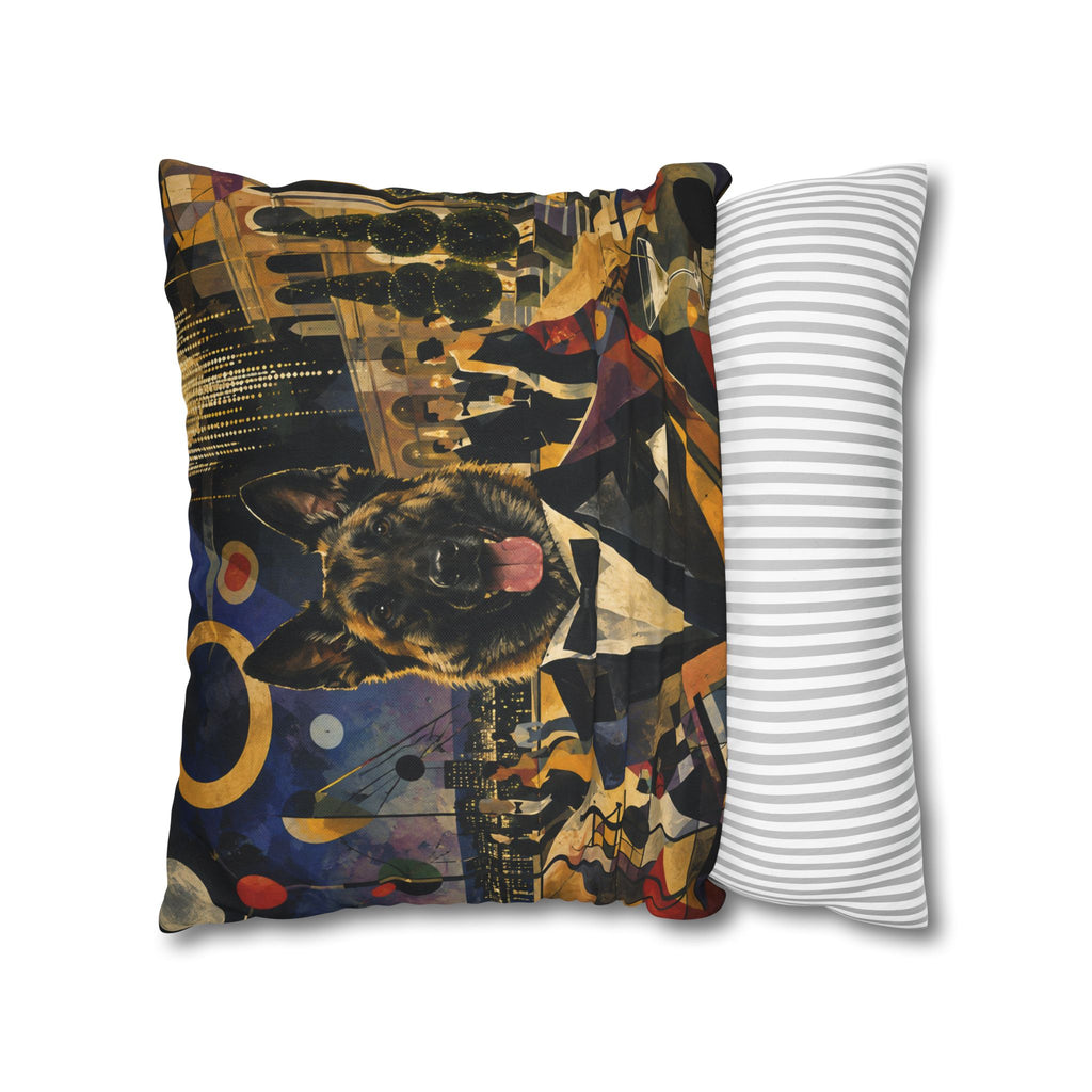 Pop Art Dog Pillowcase — Colorful German Shepherd Throw Pillow Cover