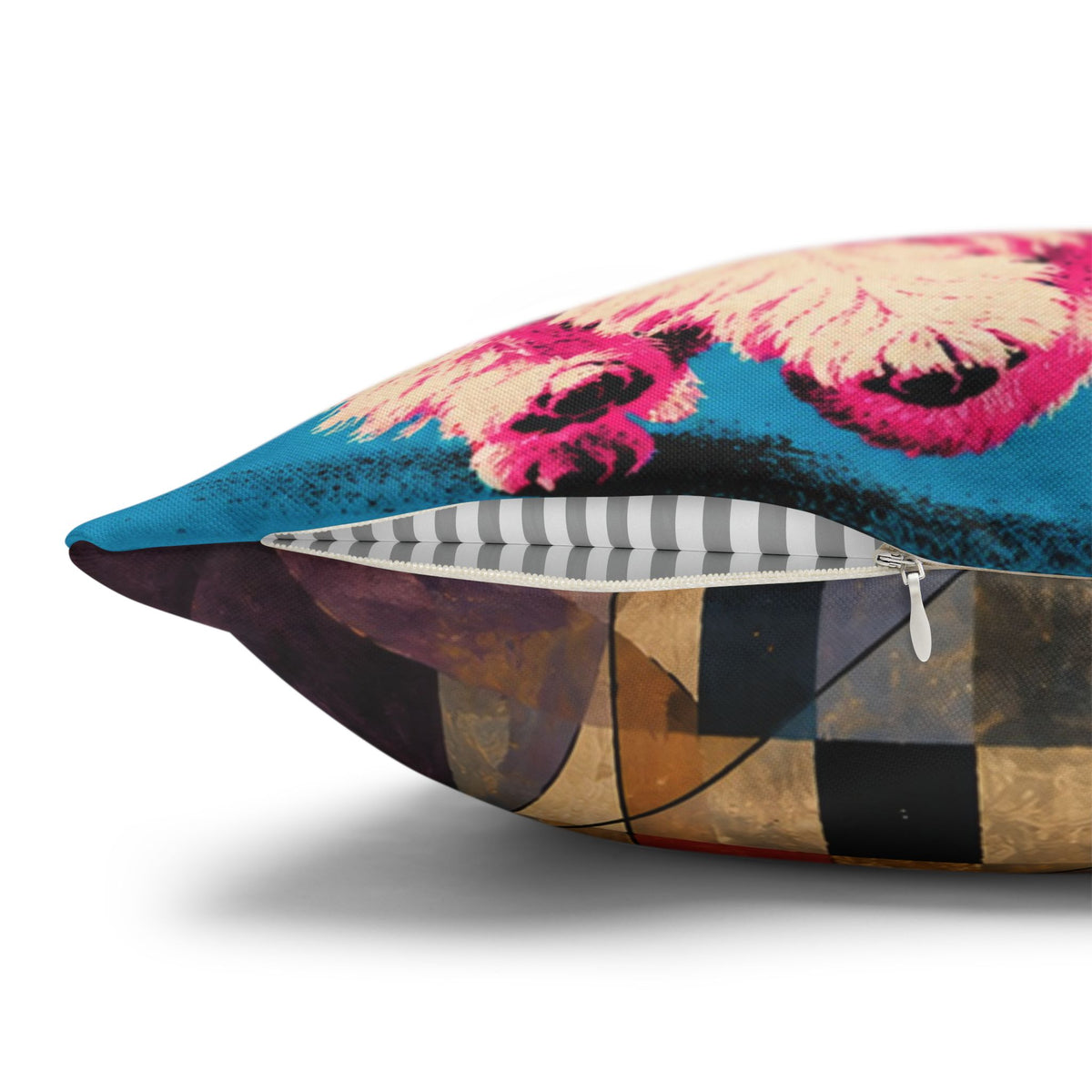 Pop Art Maltese Dog Pillow — Colorful Square Throw Pillowcase