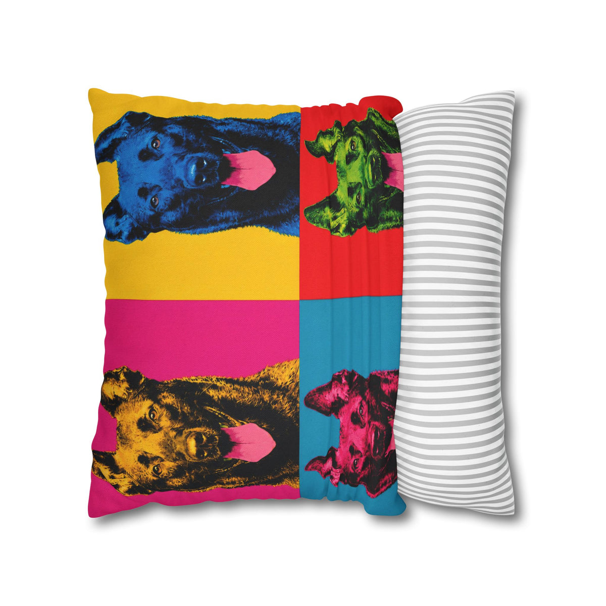 Pop Art Dog Pillowcase — Colorful German Shepherd Throw Pillow Cover
