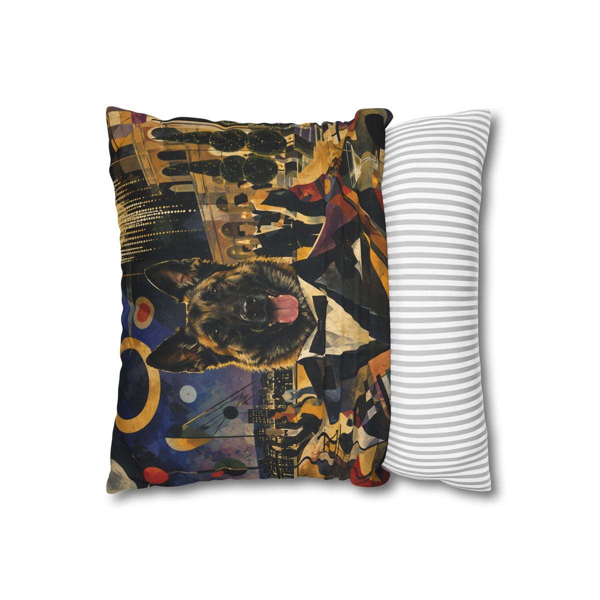 Pop Art Dog Pillowcase — Colorful German Shepherd Throw Pillow Cover