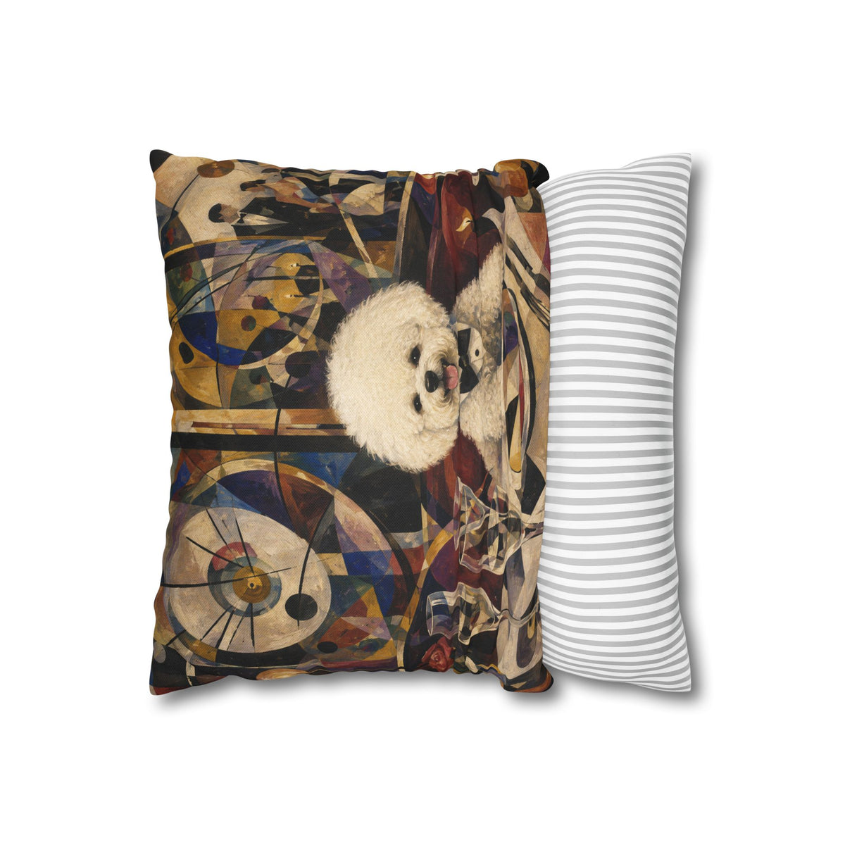 Bichon Frise Dinner Party Decorative Pillowcase