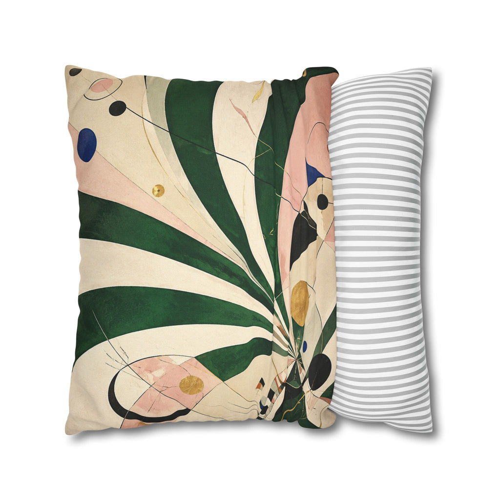 Abstract Basset Hound Decorative Pillowcase — Modern Geometric Dog Art Cushion Cover