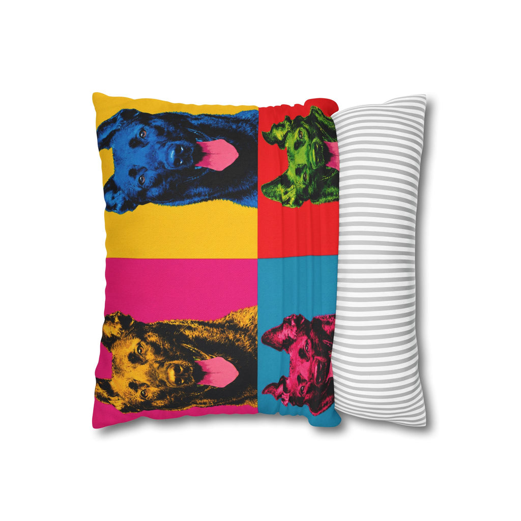 Pop Art Dog Pillowcase — Colorful German Shepherd Throw Pillow Cover