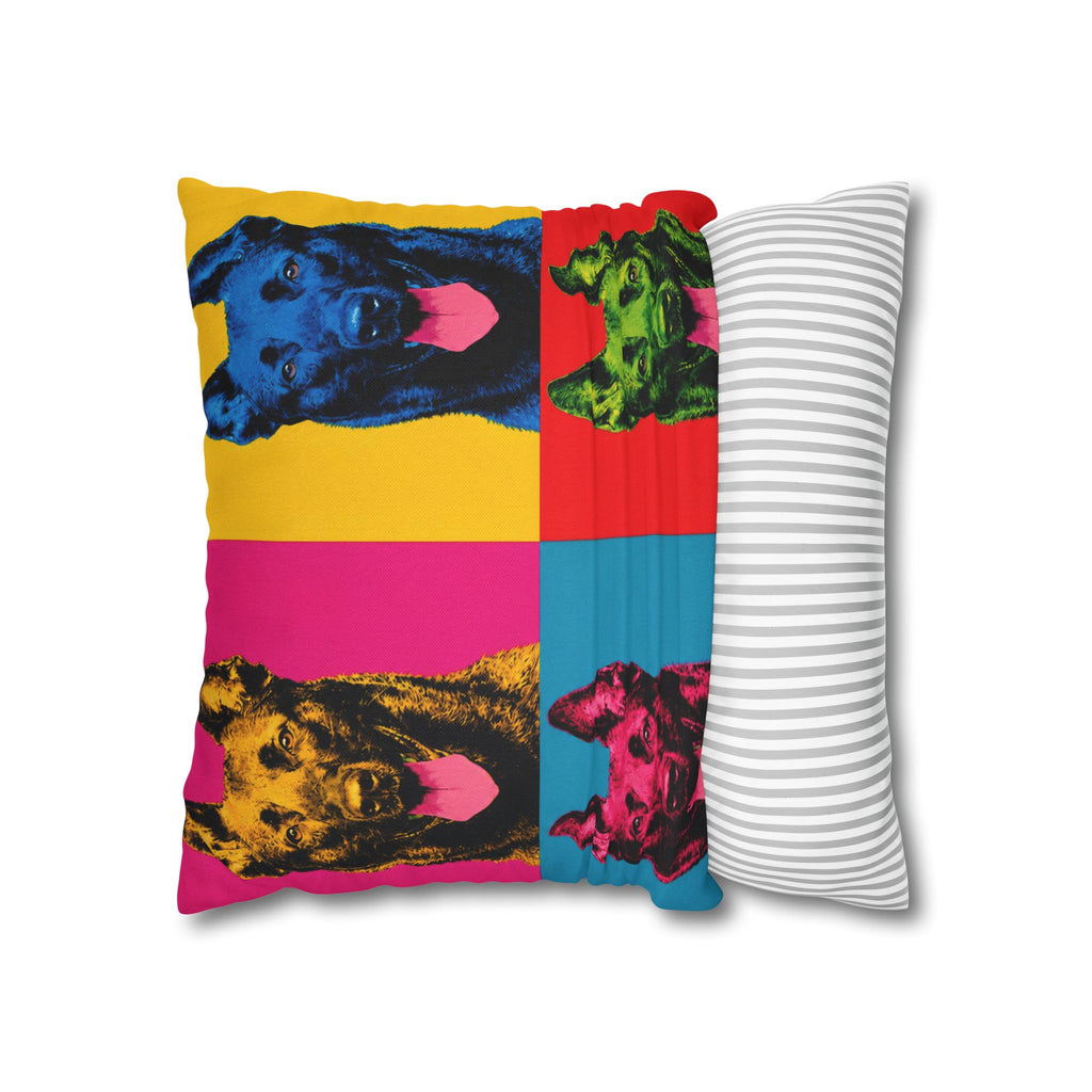 Pop Art Dog Pillowcase — Colorful German Shepherd Throw Pillow Cover