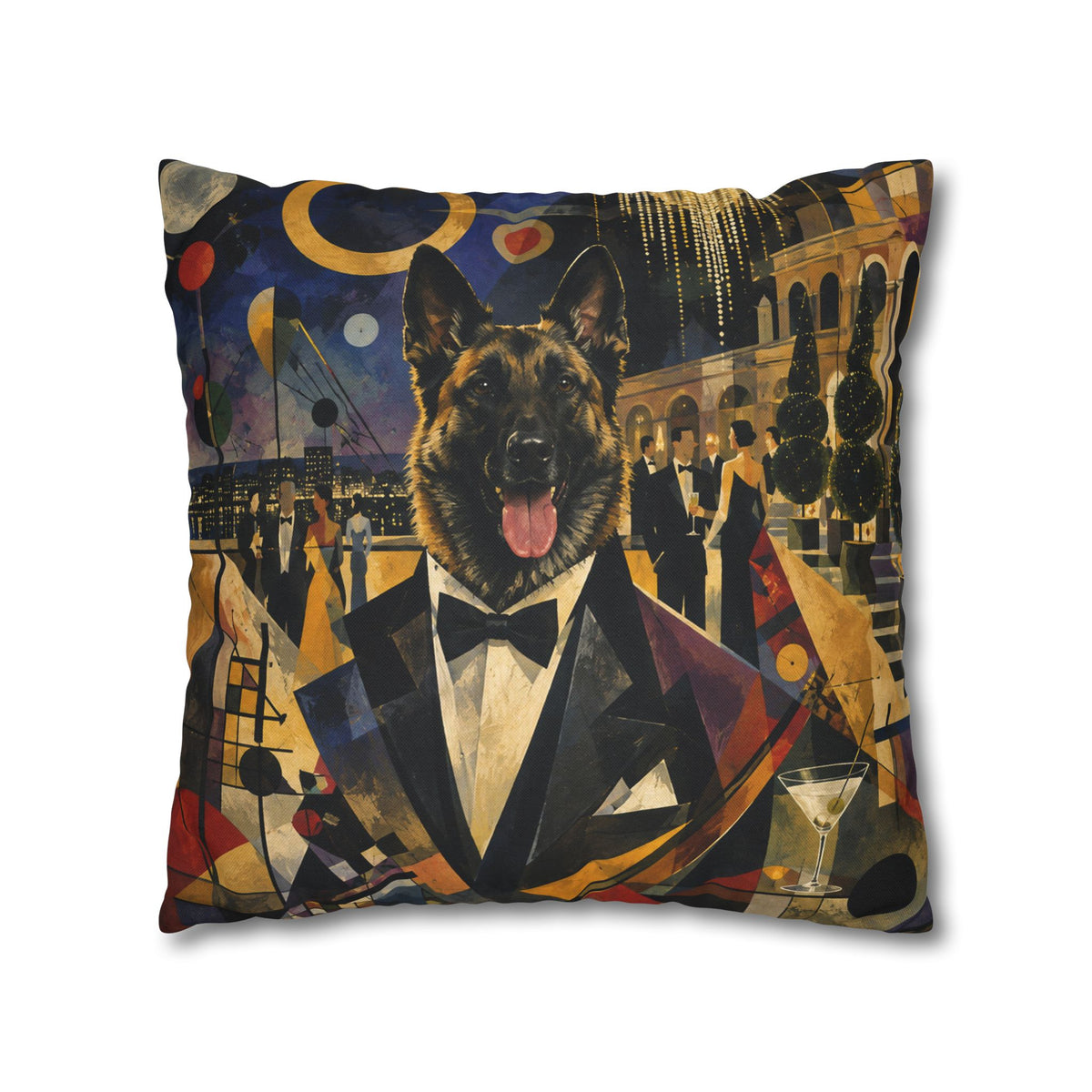 Pop Art Dog Pillowcase — Colorful German Shepherd Throw Pillow Cover