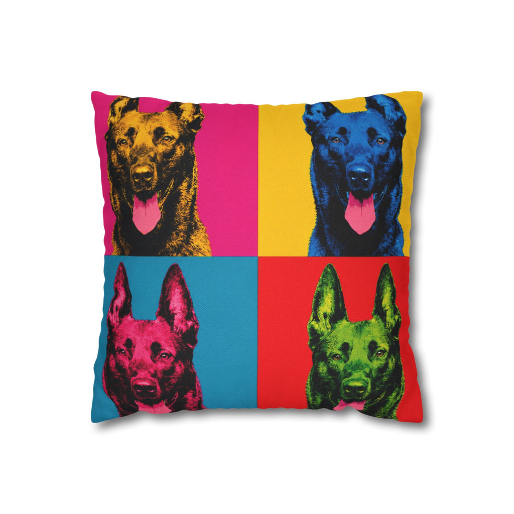 Pop Art Dog Pillowcase — Colorful German Shepherd Throw Pillow Cover