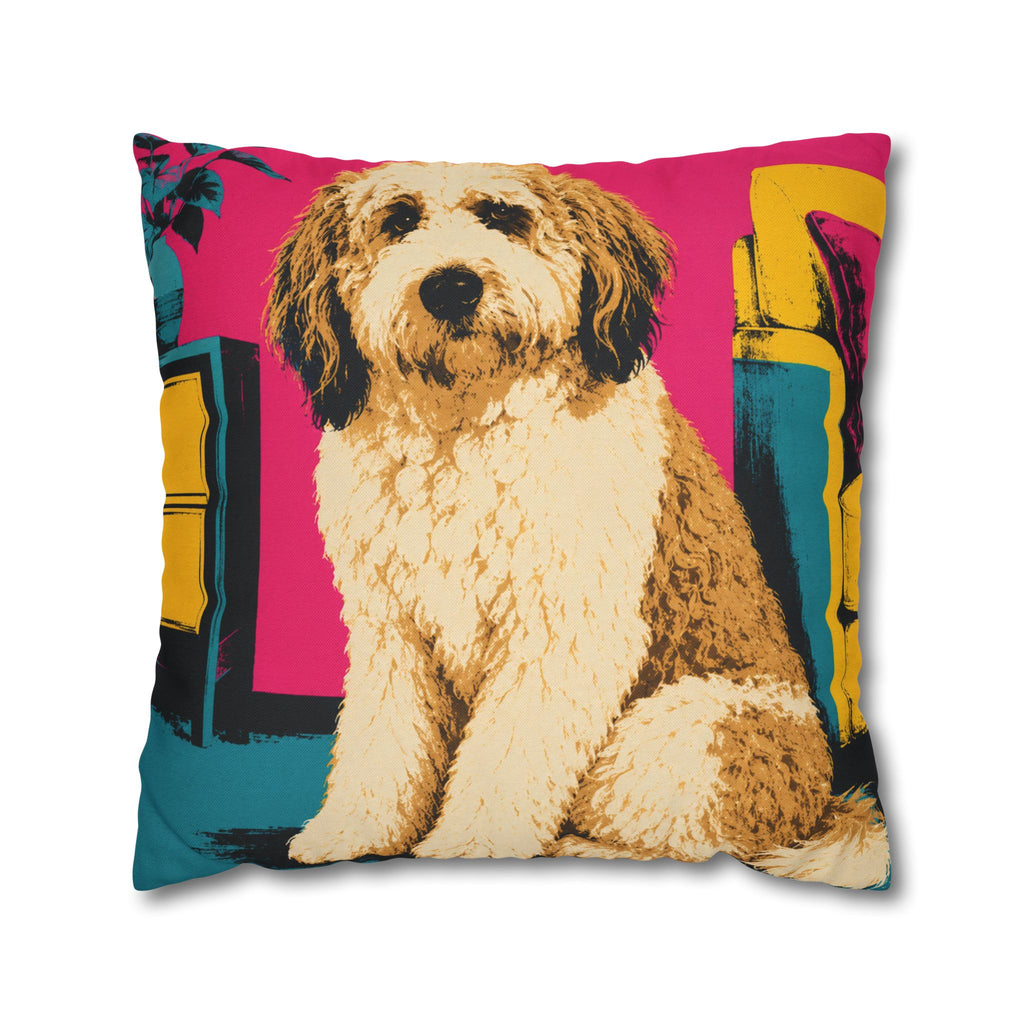 Pop Art Dog Pillowcase - Colorful Doodle Dog Decorative Throw Pillow Cover