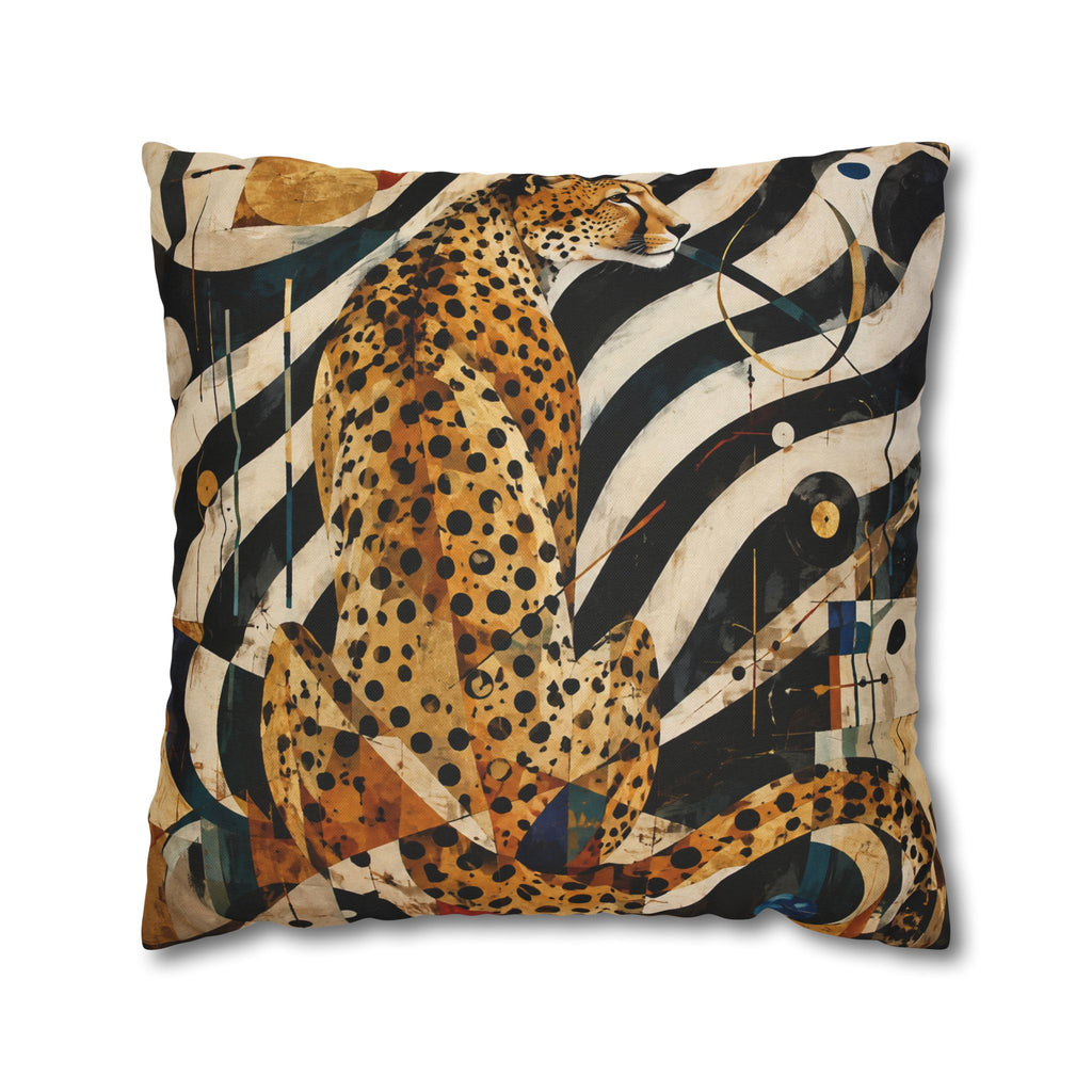 Leopard Art Pillowcase — Abstract Zebra-Stripe Decorative Cushion Cover