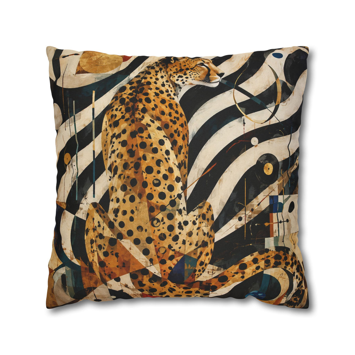 Leopard Art Pillowcase — Abstract Zebra-Stripe Decorative Cushion Cover