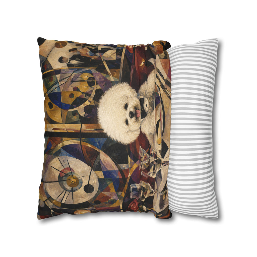Bichon Frise Dinner Party Decorative Pillowcase