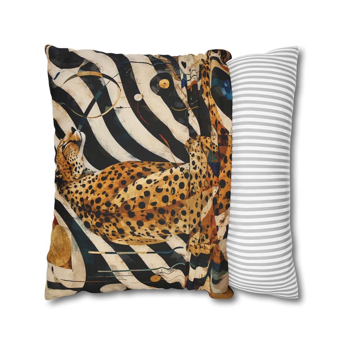 Leopard Art Pillowcase — Abstract Zebra-Stripe Decorative Cushion Cover