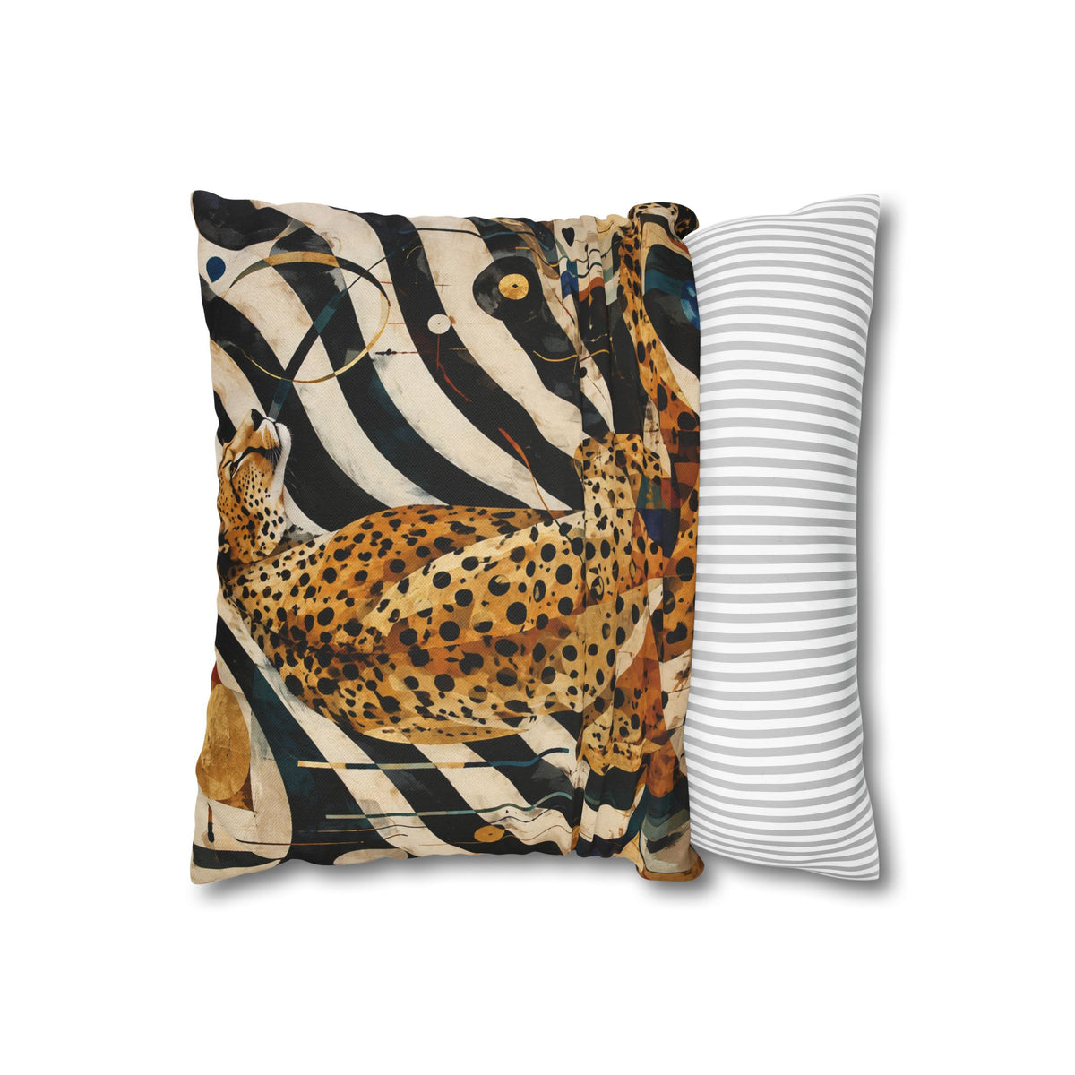 Leopard Art Pillowcase — Abstract Zebra-Stripe Decorative Cushion Cover
