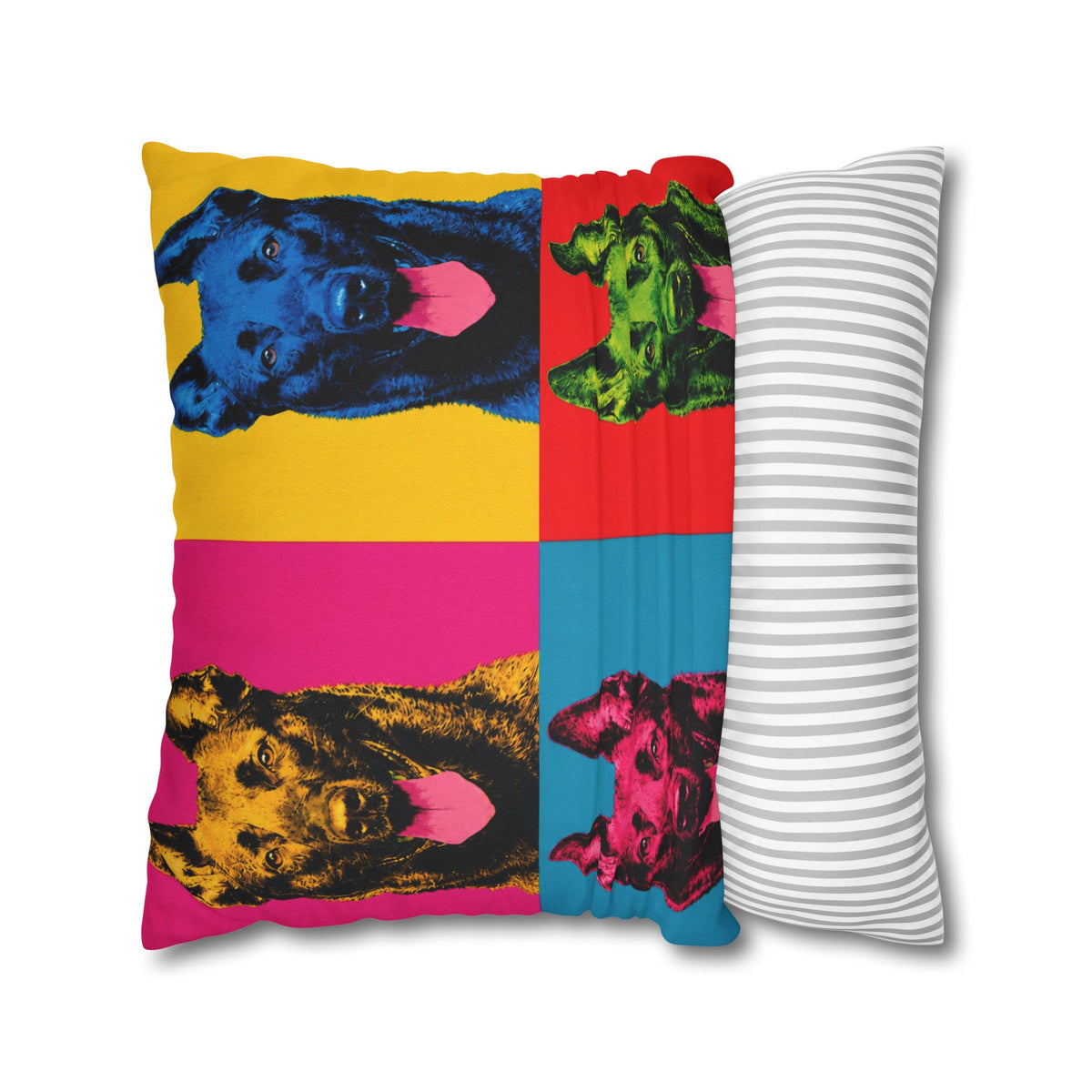 Pop Art Dog Pillowcase — Colorful German Shepherd Throw Pillow Cover