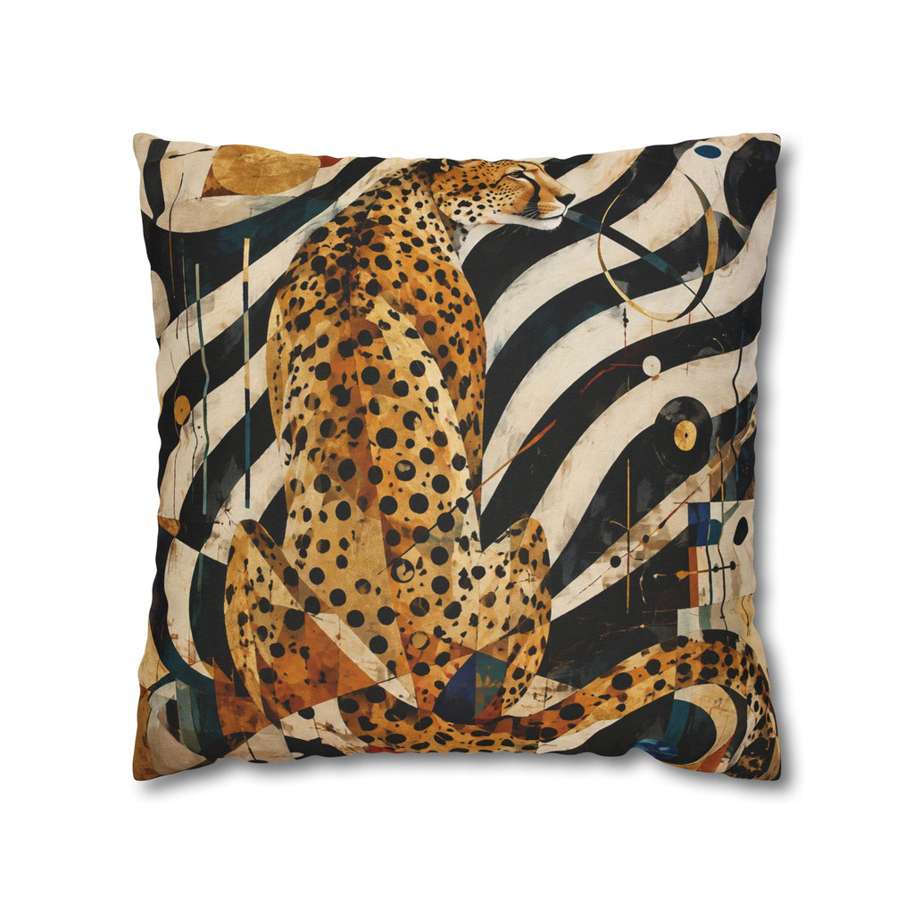 Leopard Art Pillowcase — Abstract Zebra-Stripe Decorative Cushion Cover