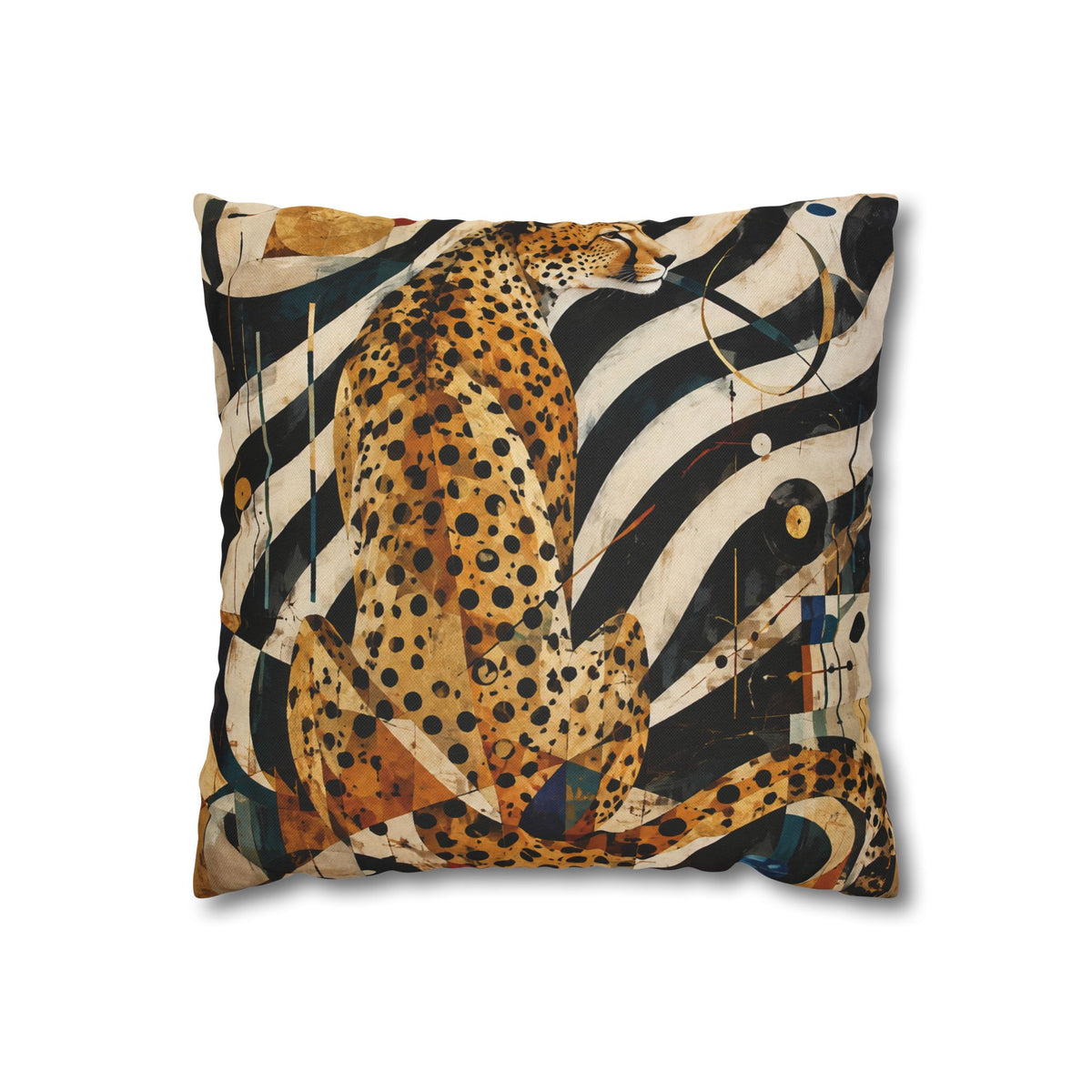 Leopard Art Pillowcase — Abstract Zebra-Stripe Decorative Cushion Cover