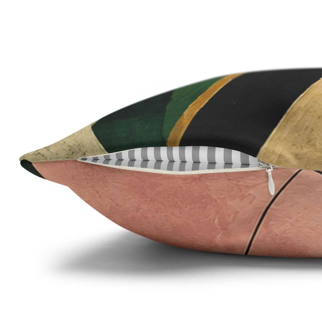 Abstract Basset Hound Decorative Pillowcase — Modern Geometric Dog Art Cushion Cover