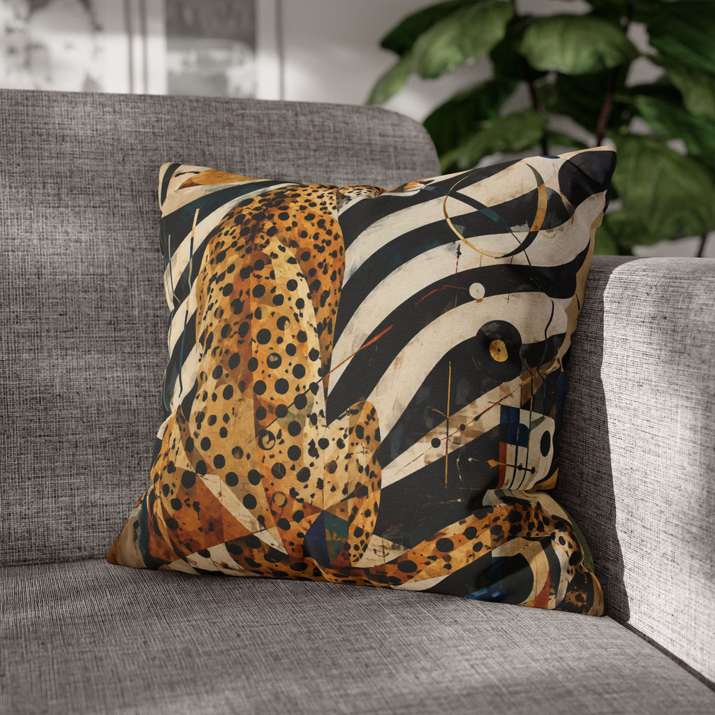 Leopard Art Pillowcase — Abstract Zebra-Stripe Decorative Cushion Cover