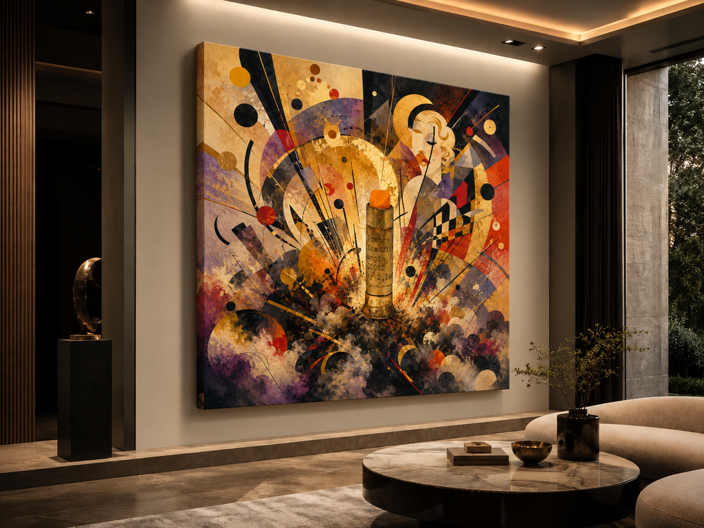Cinema — unframed mirror-wrap stretched canvas mockup